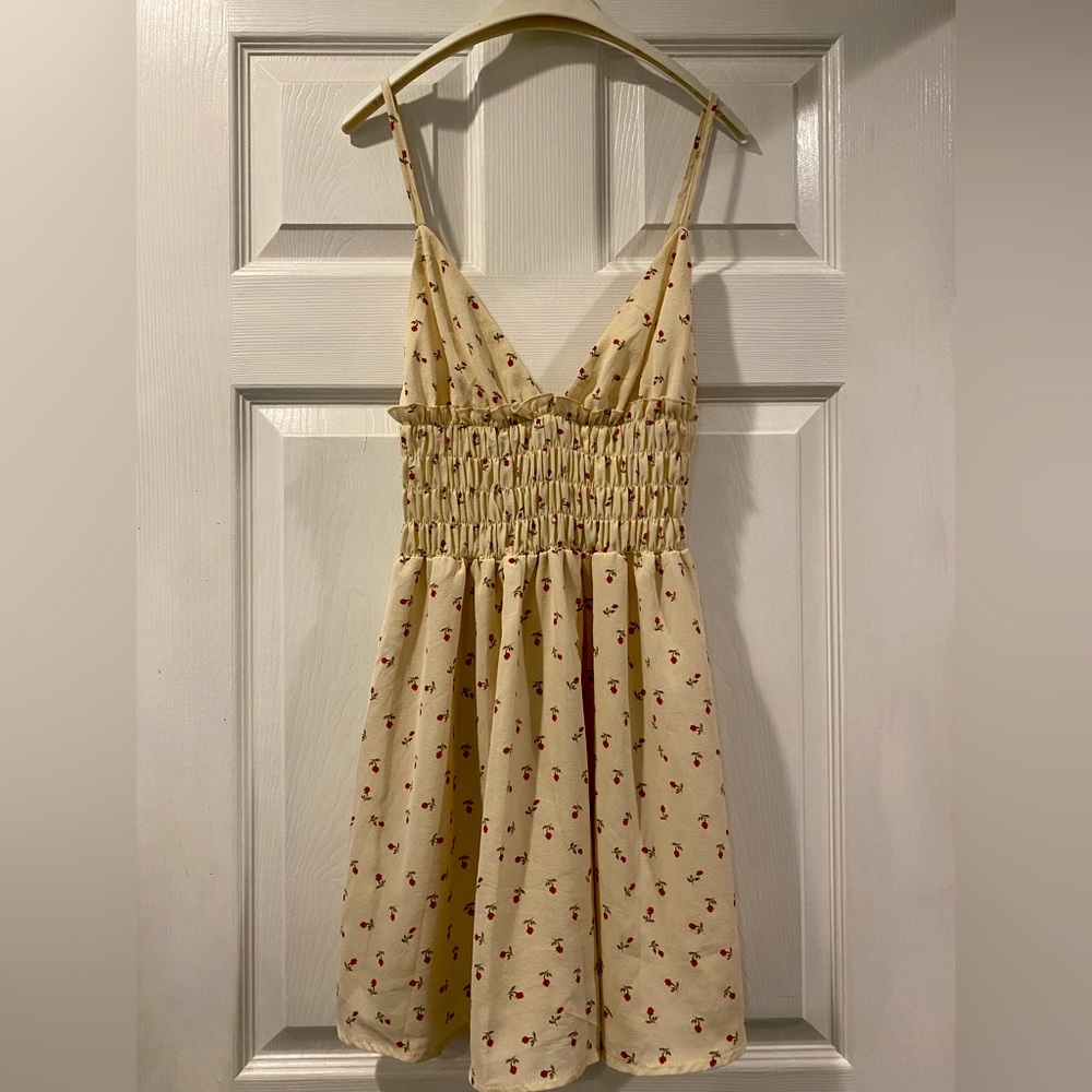 Princess Polly cream floral dress